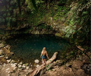 Poço Azul Hiking Trail in Nordeste, São Miguel Island, Azores