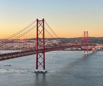 Bridge 25th of April in Lisbon, Portugal