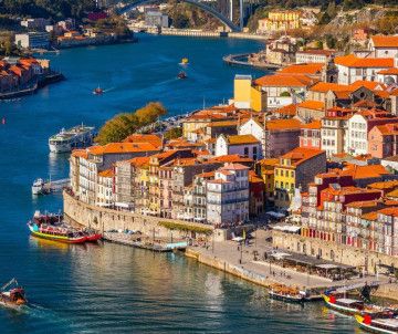 Ribeira District in Porto City, Portugal