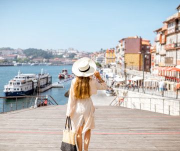 Ribeira District in Porto City, Portugal