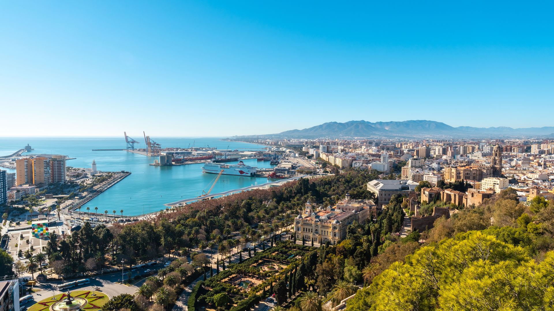 Vista panorâmica da cidade de Málaga