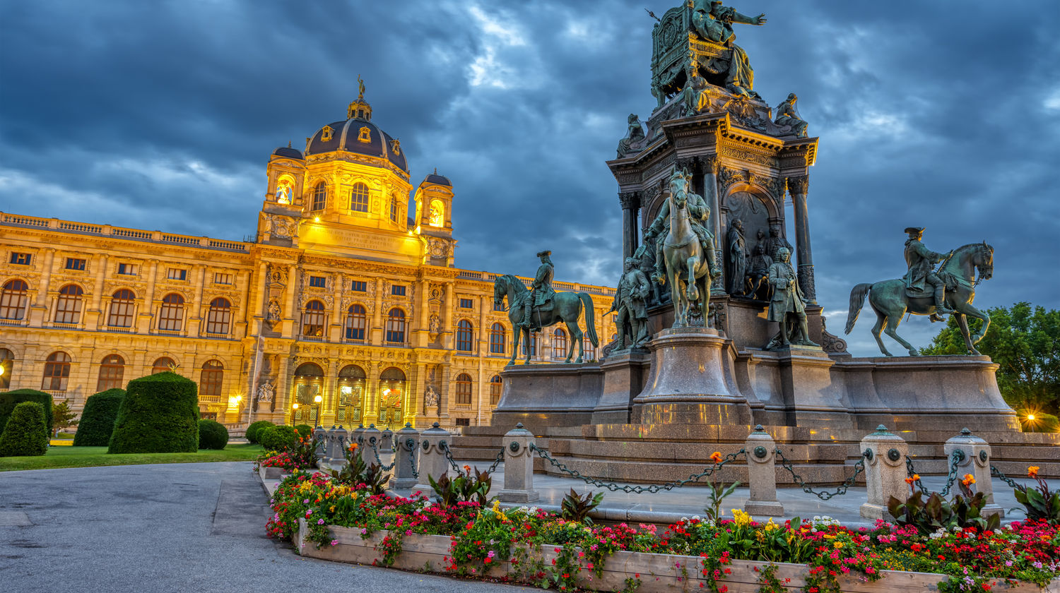 The Natural History Museum with the statue of Maria Theresa in Vienna, Austria