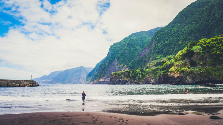 Secluded Beach with Cliffs in Madeira