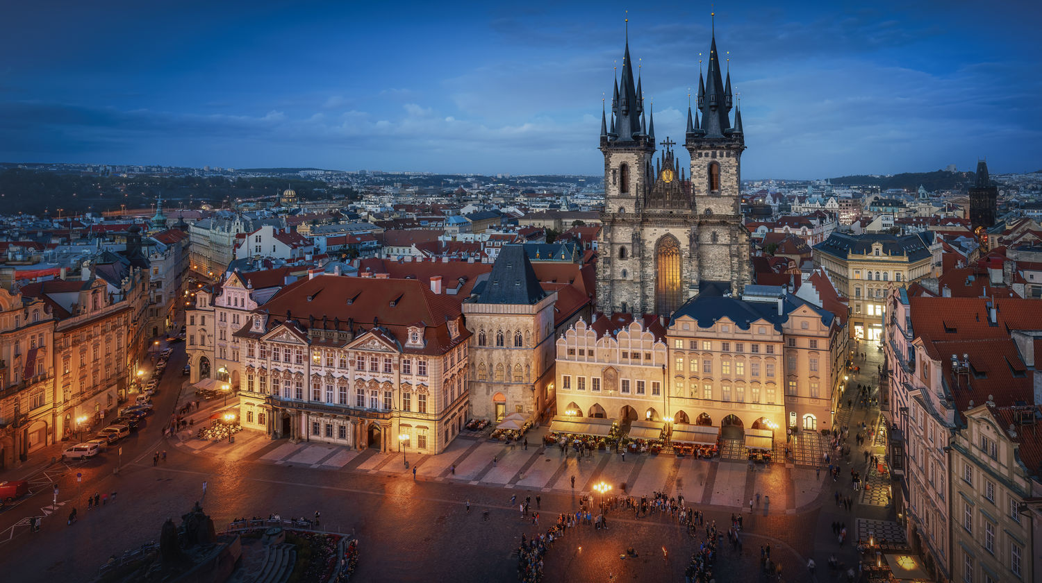 Old Town Square and Church of Our Lady before Týn, Prague