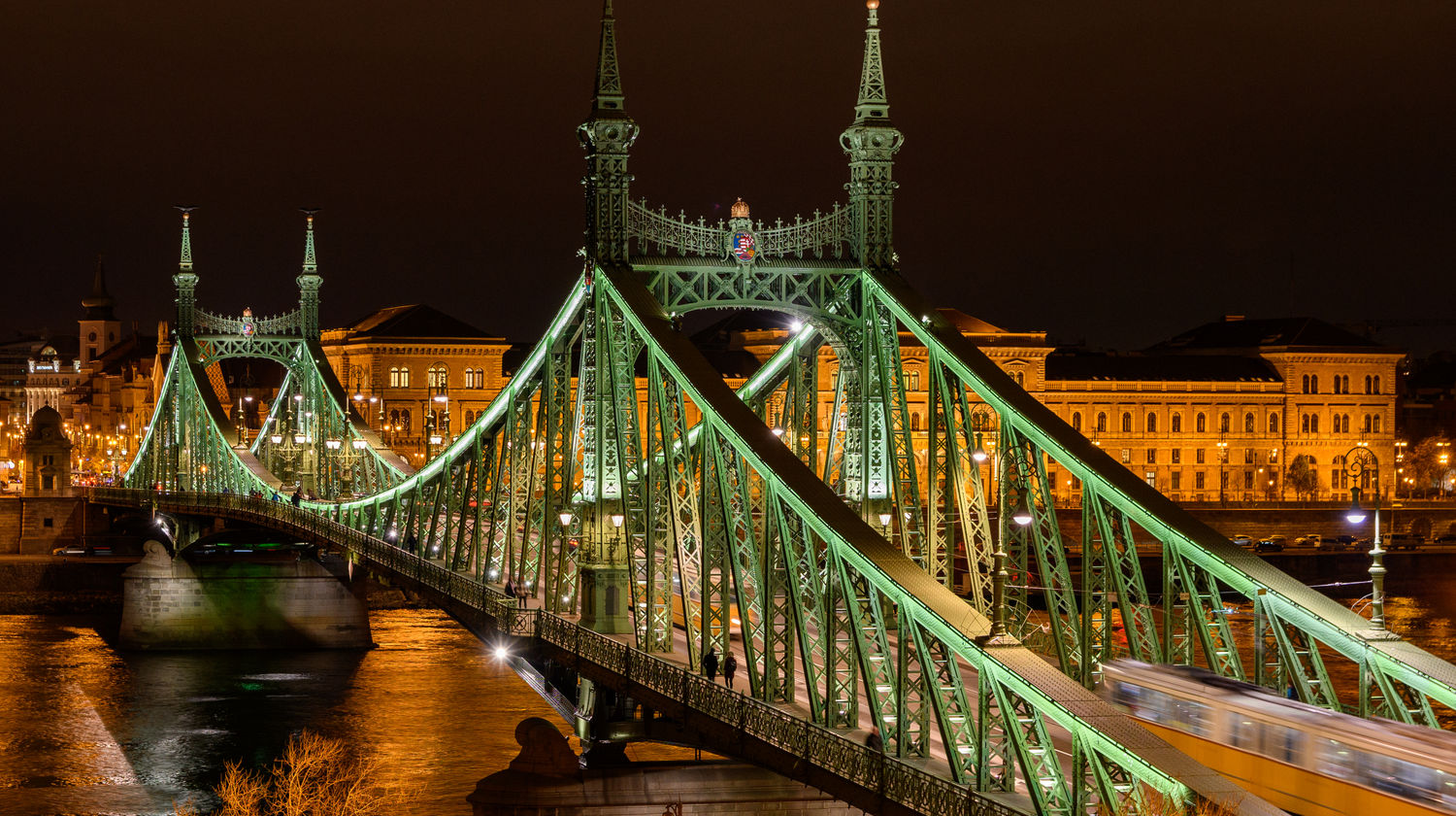 Liberty Bridge, Budapest, Hungary,