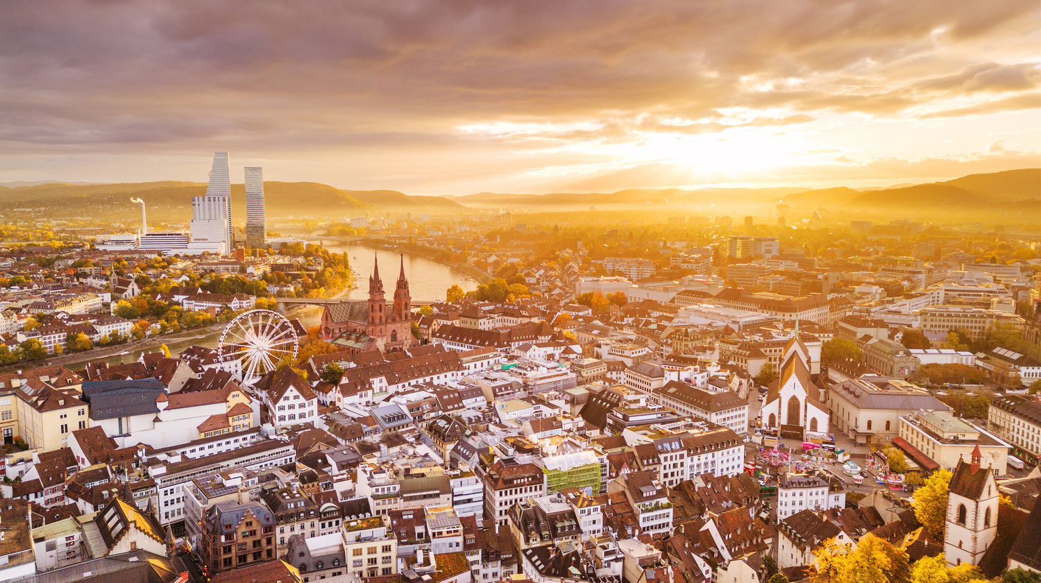 Sunset in Basel, Switzerland