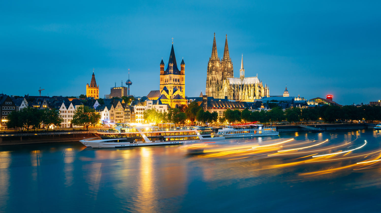 Cologne Cathedral and Rhine River, Cologne, Germany