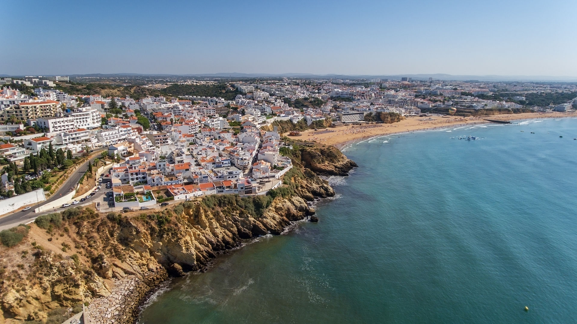 Coastline of Albufeira in the Algarve