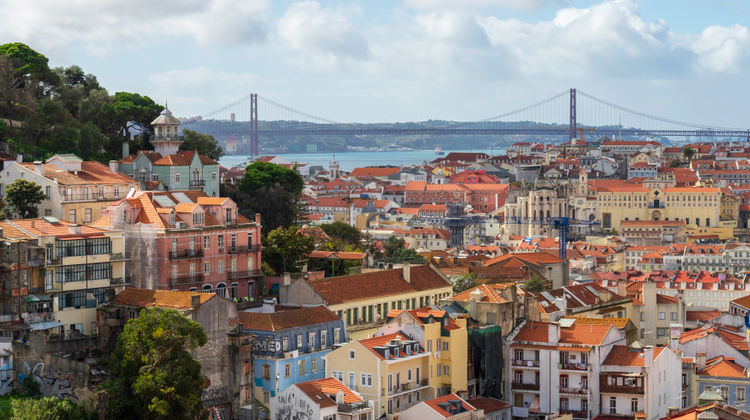 Lisbon From Above: Rooftops and the 25 de Abril Bridge