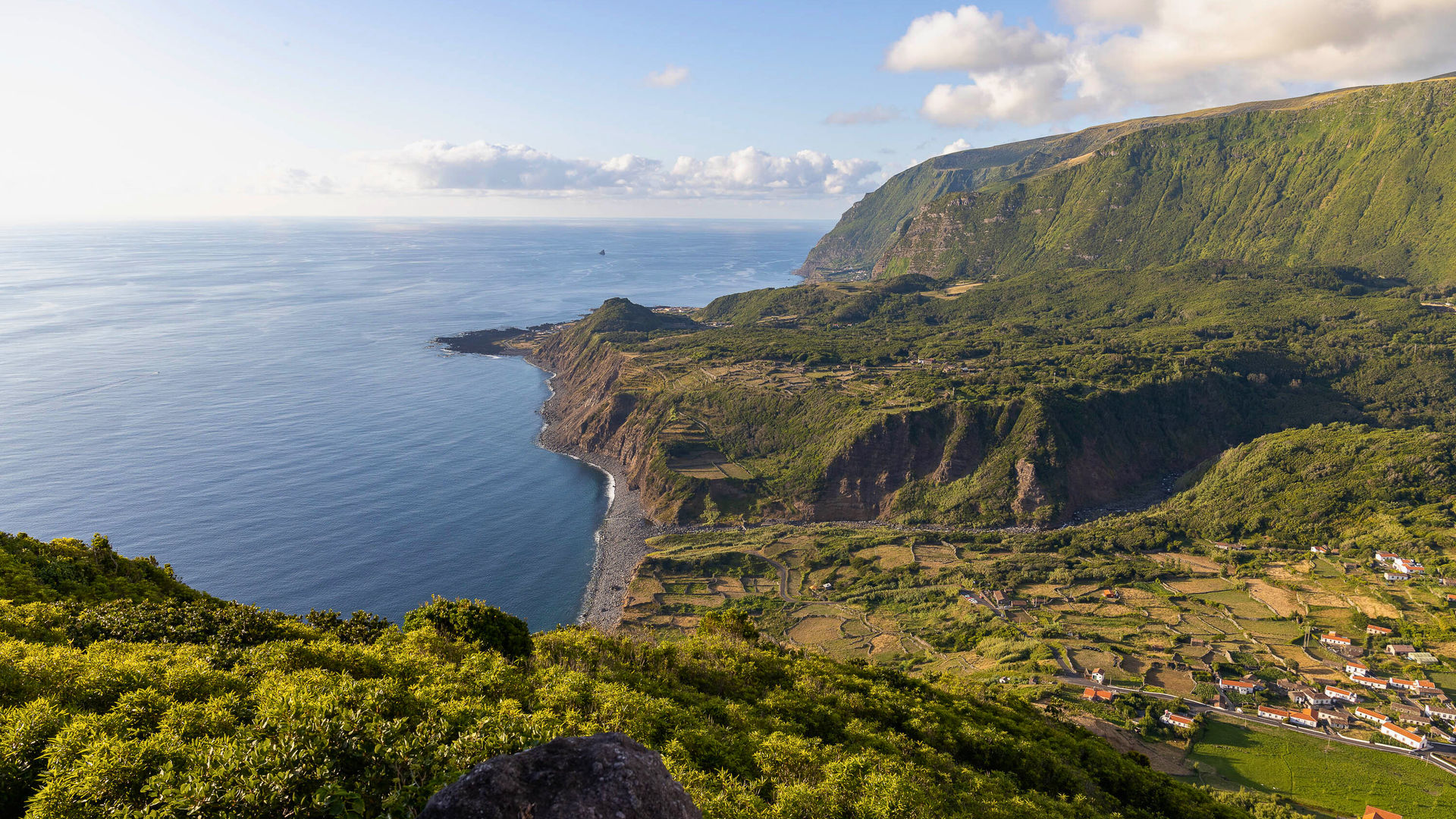  View from Portal Viewpoint over the coastline of Flores