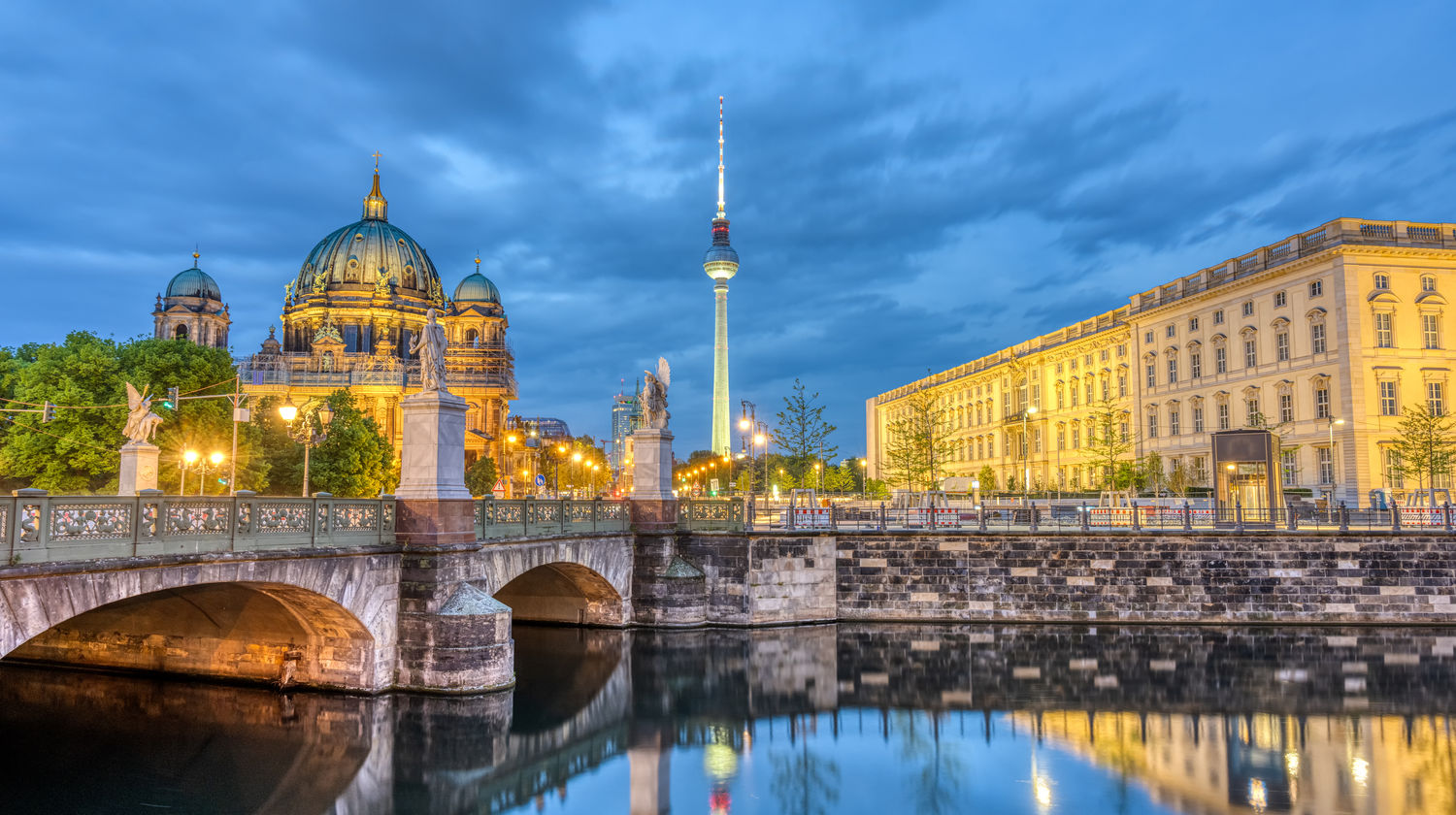 Berlin Cathedral and the TV Tower, Berlin, Germany