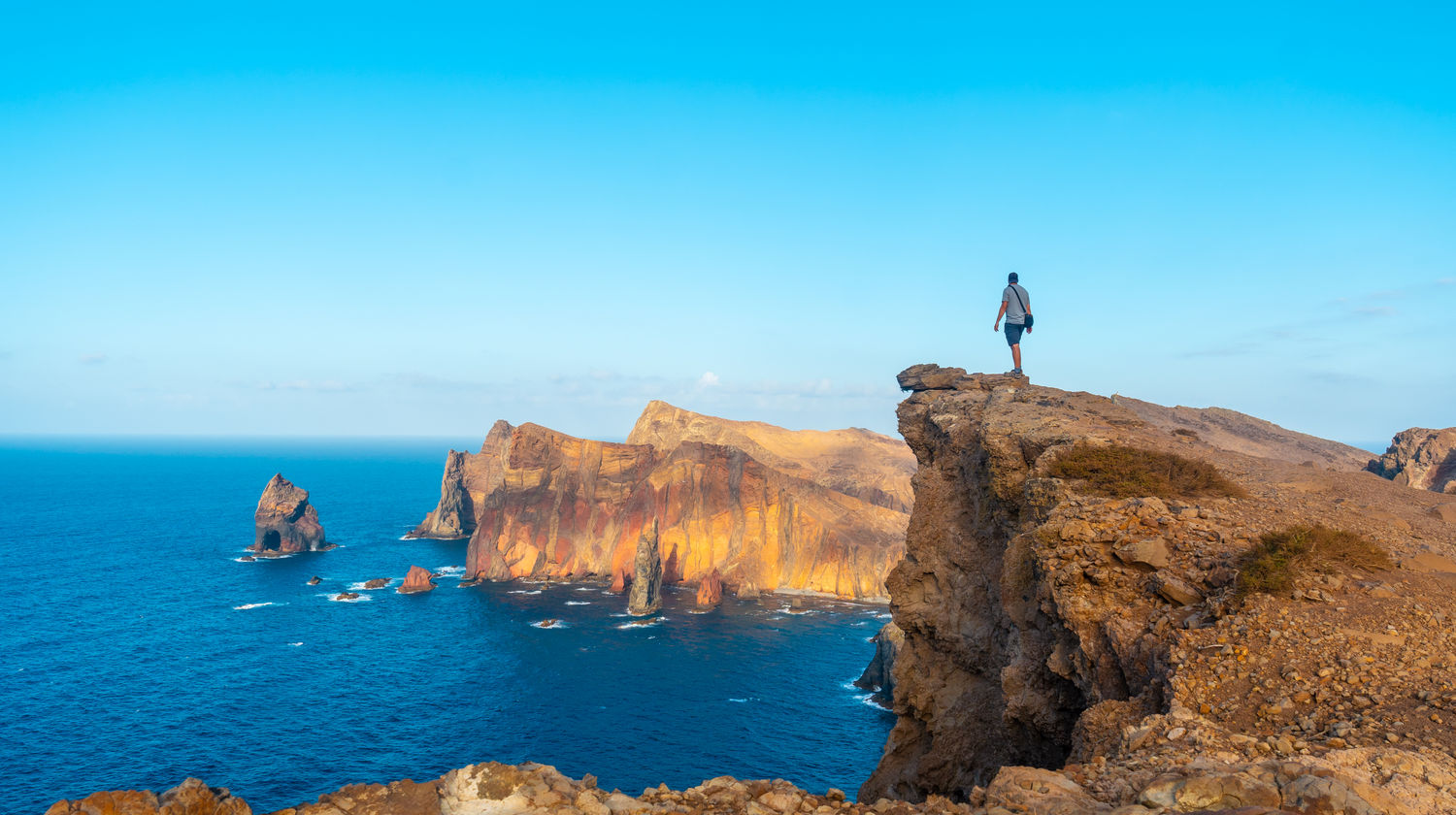Coastal hiking with sweeping ocean views in Madeira