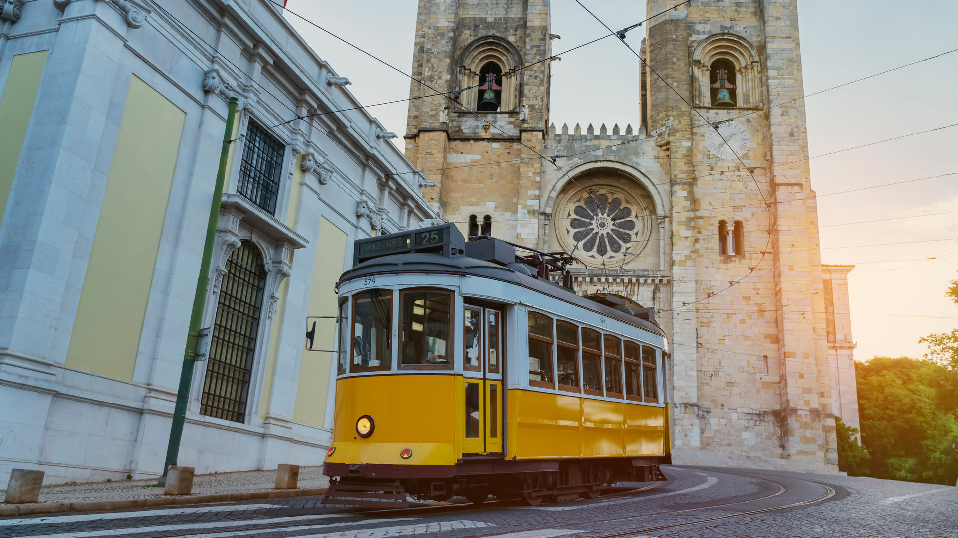 Lisbon Cathedral & Classic Tram, Lisbon, Portugal