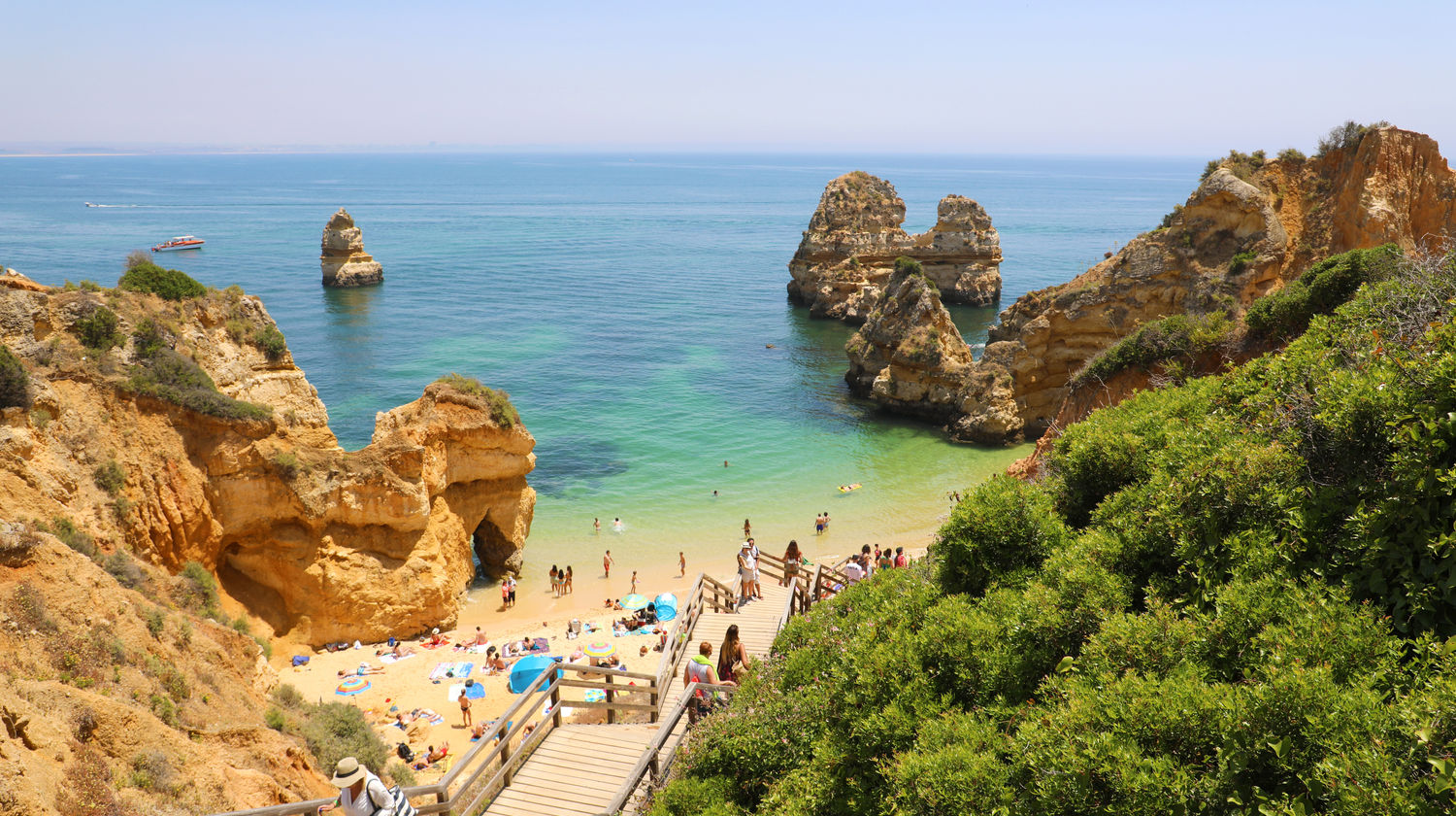 Descending to Paradise at Praia do Camilo, Algarve, Portugal