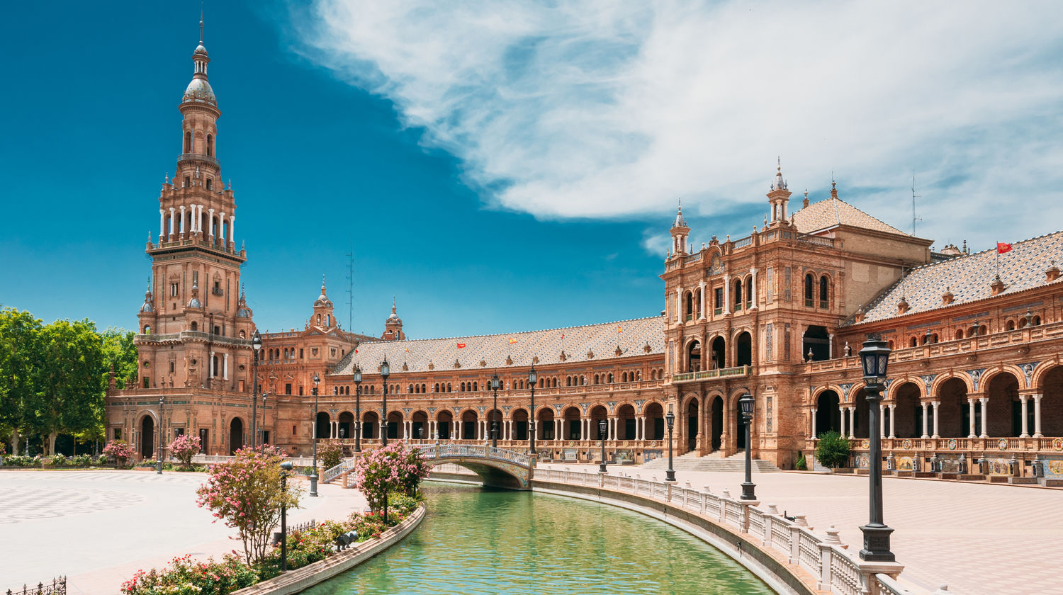 Plaza de España Canal and Promenade, Seville, Spain