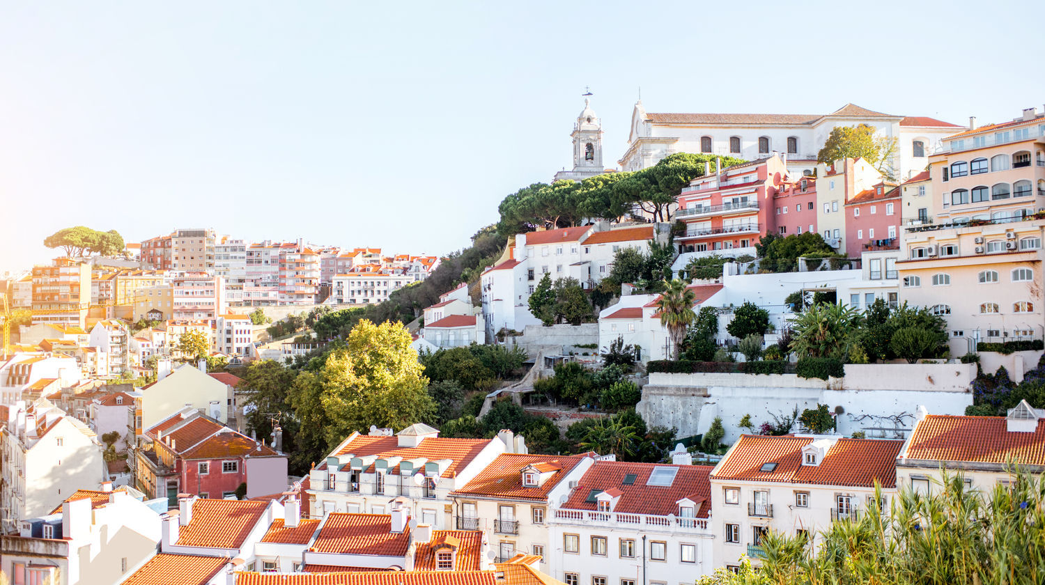 Alfama District Cityscape, Lisbon, Portugal