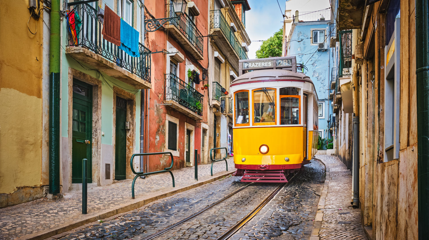 Tram 28, Alfama, Lisbon, Portugal