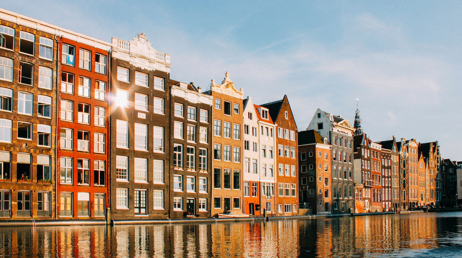 Damrak Canal Houses, Amsterdam, Netherlands