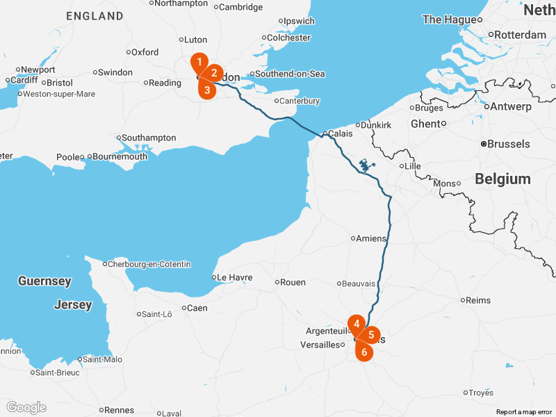 London & Paris: 7 Days by Train
