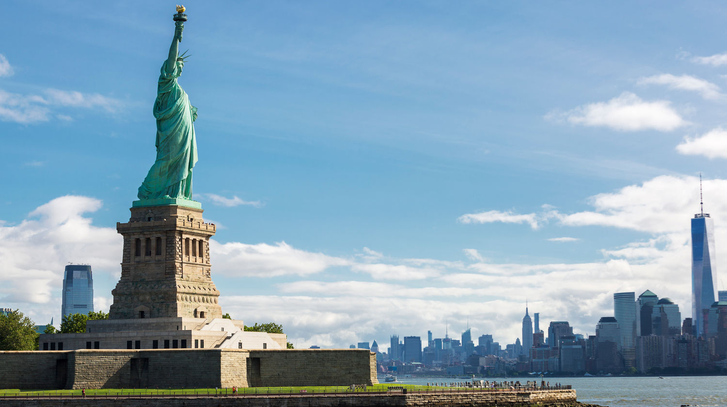 Statue of Liberty in New York Harbor, USA