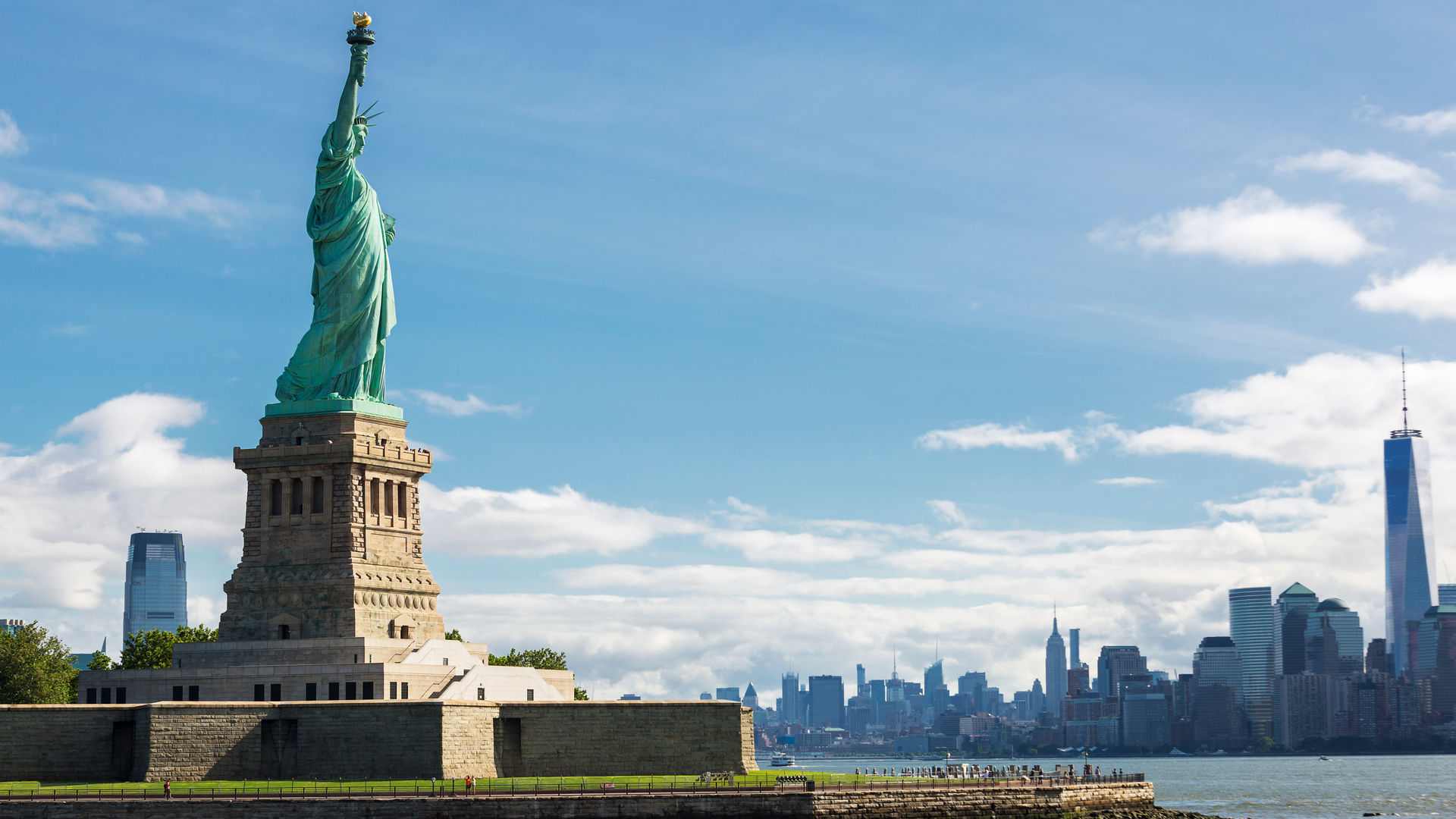 Statue of Liberty in New York Harbor, USA