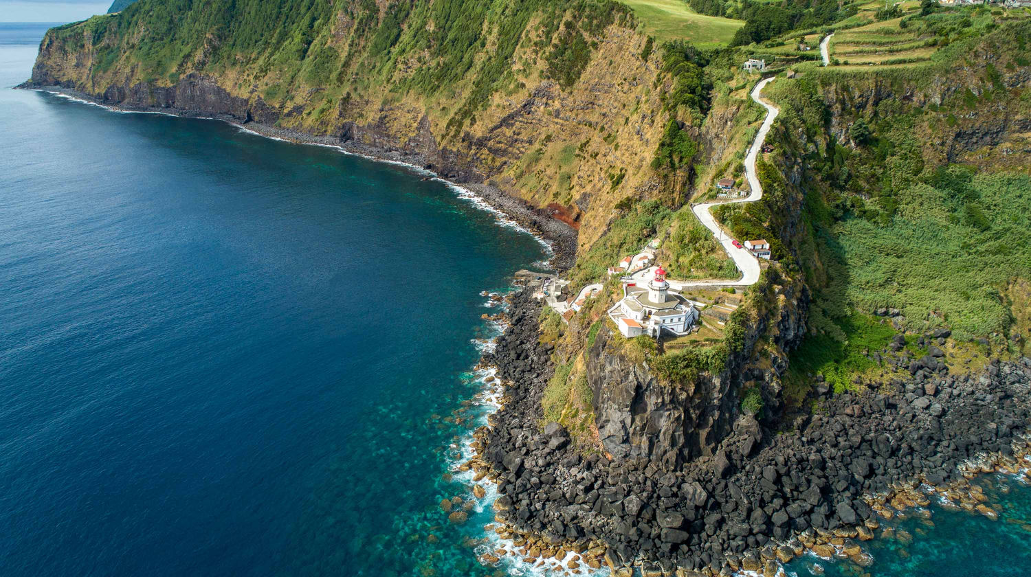 Arnel Lighthouse in Nordeste, São Miguel Island, the Azores