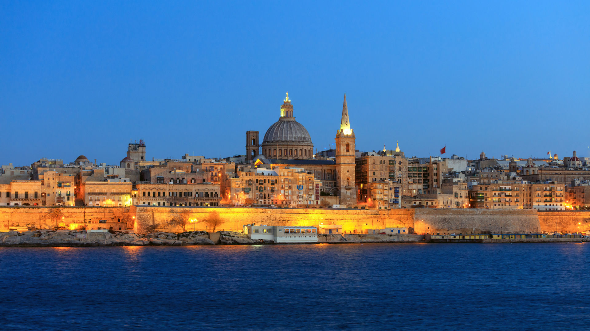 Valletta skyline and the Grand Harbour in Malta