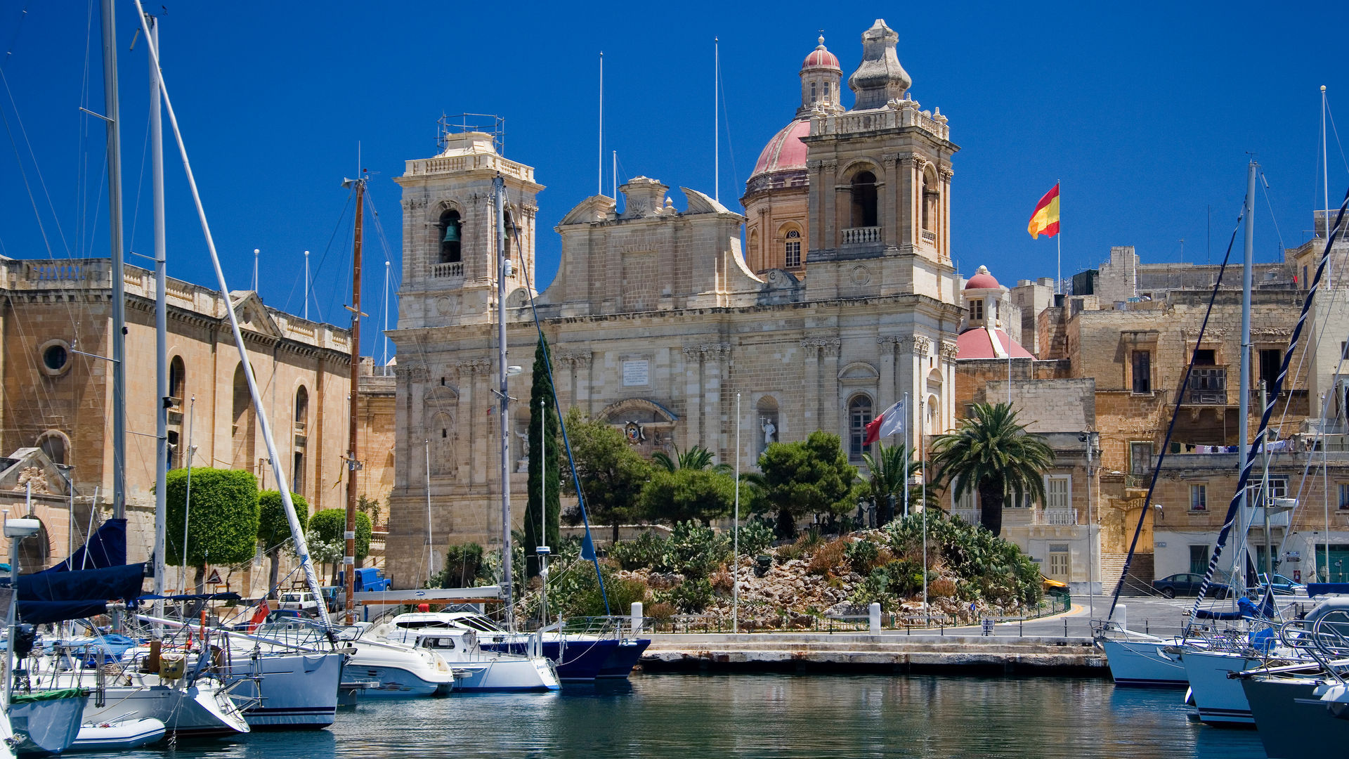 Vittoriosa Harbor seen from Senglea in Valletta, Malta