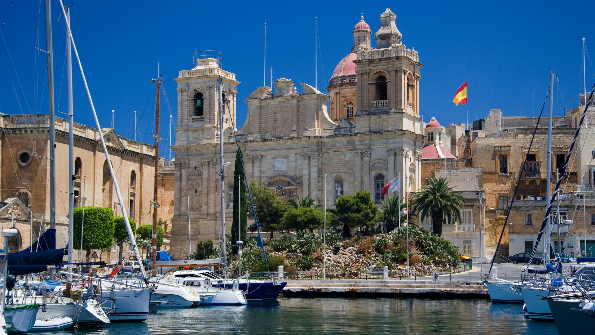 Vittoriosa Harbor seen from Senglea in Valletta, Malta