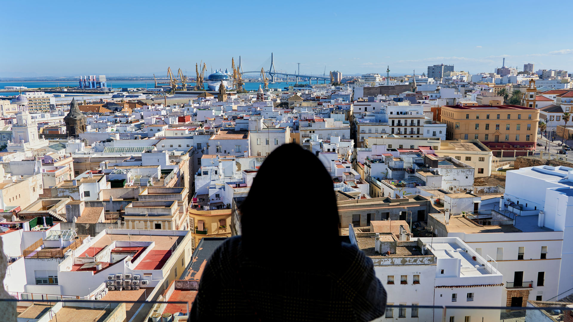 Cádiz City View and Atlantic Coast, Spain