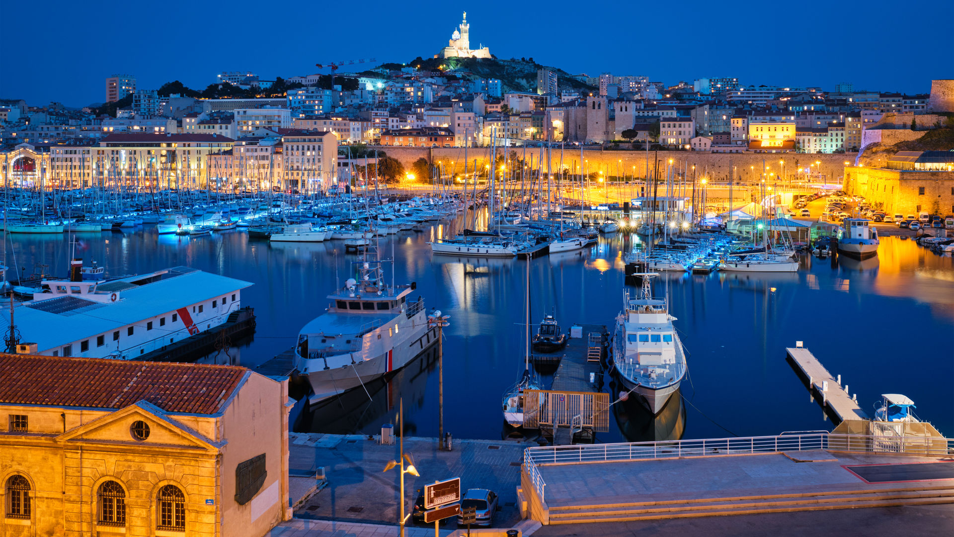 Marseille Old Port at Night, France