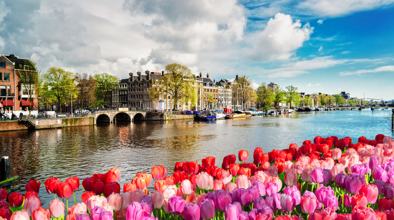 Amstel Canal, Amsterdam, Netherlands