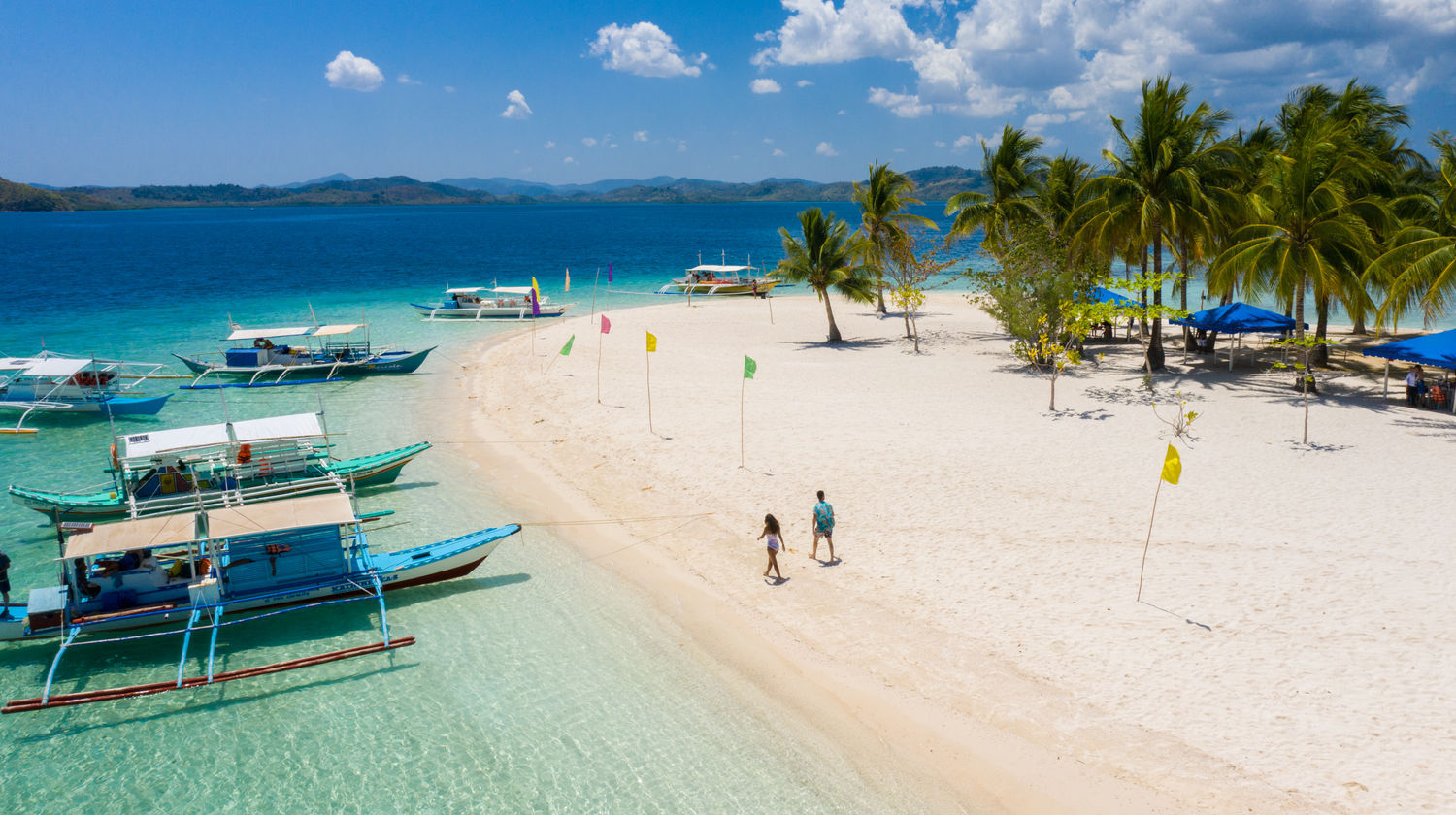 Banca Boats on the Beach, Coron, Philippines