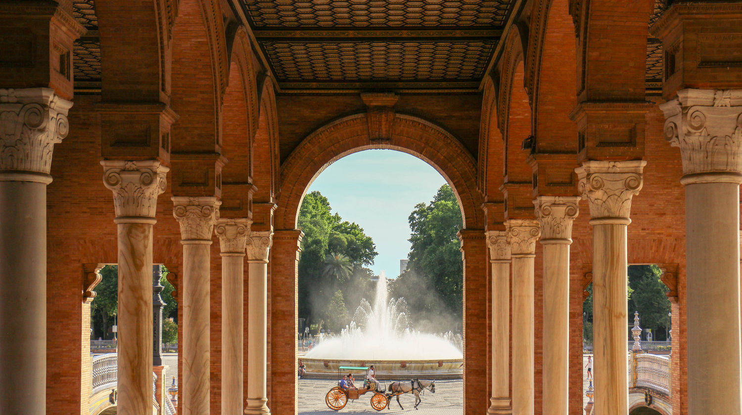 Plaza de España Arches in Seville, Spain (Cadiz Port)