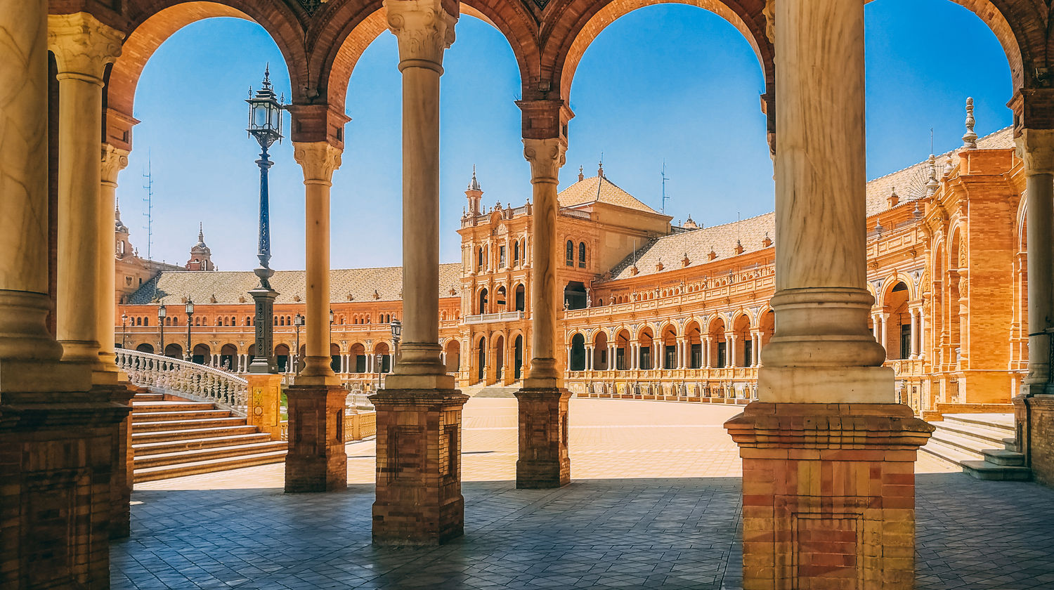 Plaza de España Square in Seville, Spain (Cadiz Port)
