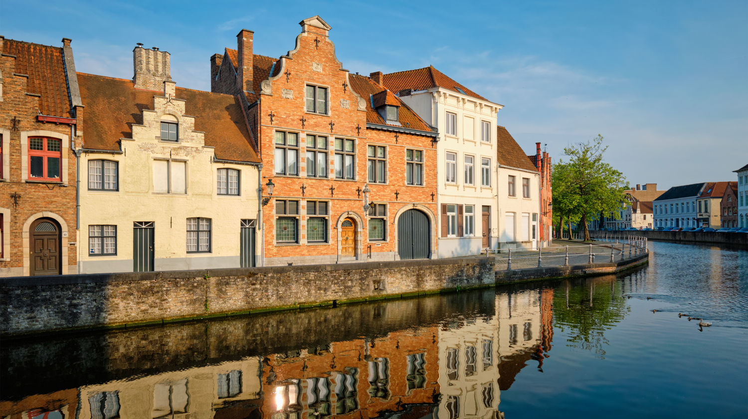 Historic Canal Houses, Bruges, Belgium