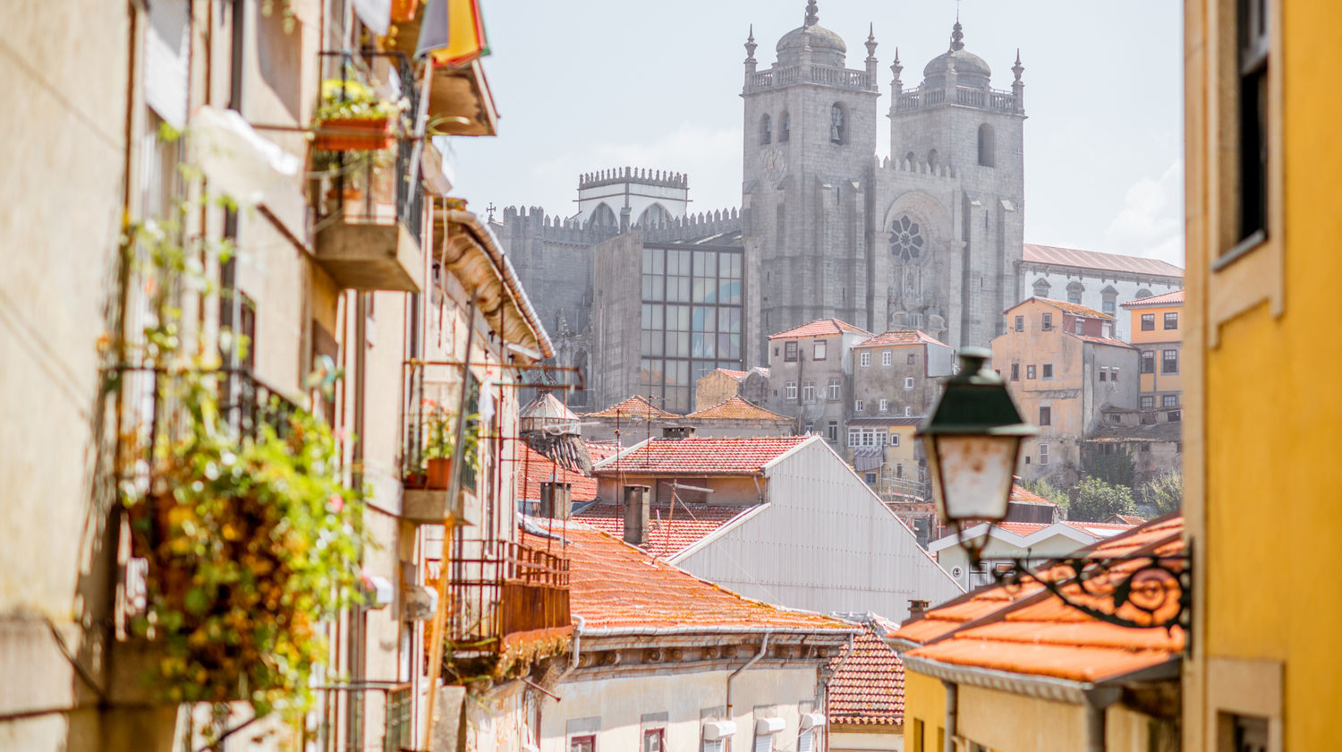 Porto Cathedral Rising Over the City