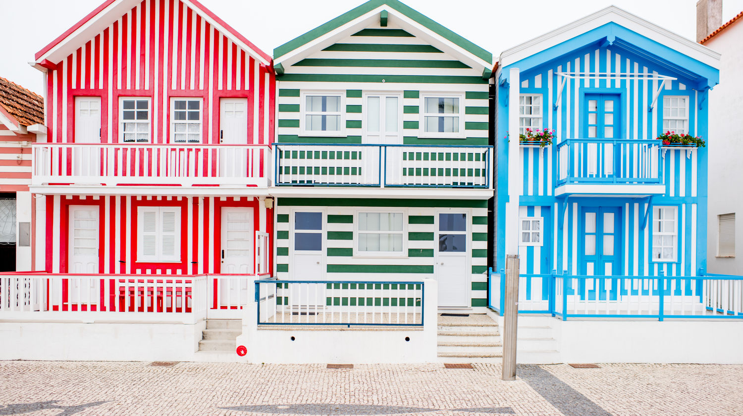 Typical houses in Costa Nova, Aveiro