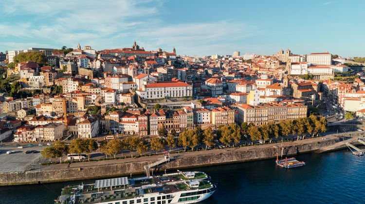 Aerial View of Porto's Ribeira