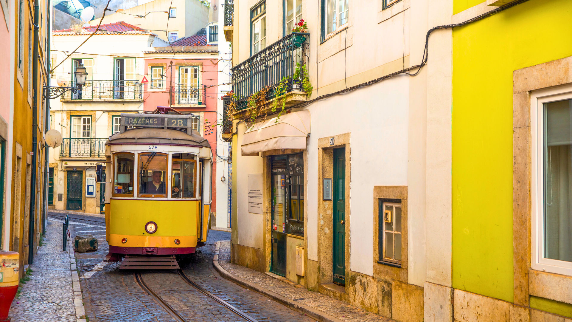 Tram in Lisbon, Portugal
