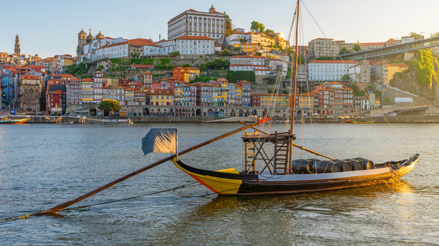 Traditional Rabelo Boat on the Douro River, Porto, Portugal