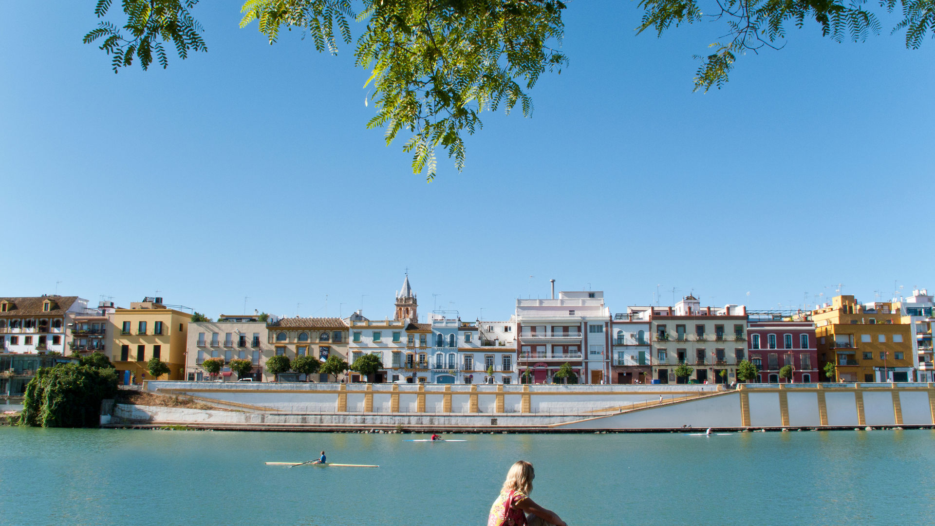 Seville Waterfront Along the Guadalquivir River, Spain