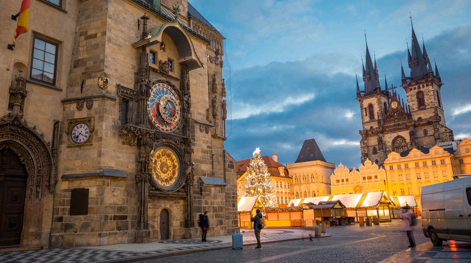 Christmas Market on Old Town Square in Prague, Czech Republic