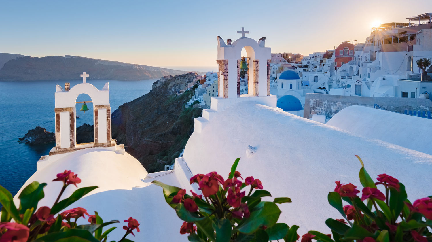 Oia Bell Towers, Santorini, Greece