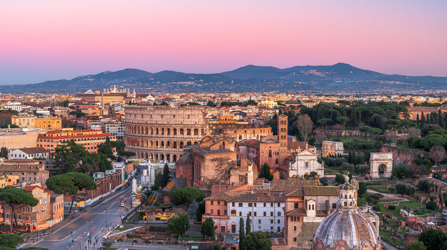 Colosseum Skyline View, Rome, Italy