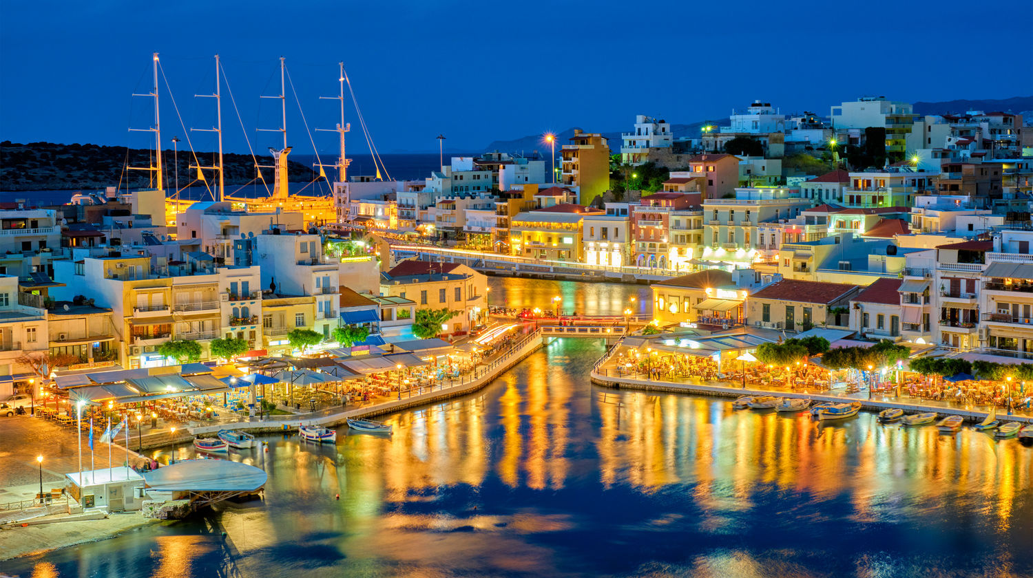 Agios Nikolaos Harbor, Crete, Greece