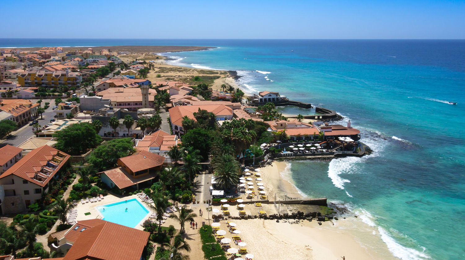 Aerial View of Santa Maria Beach, Sal Island