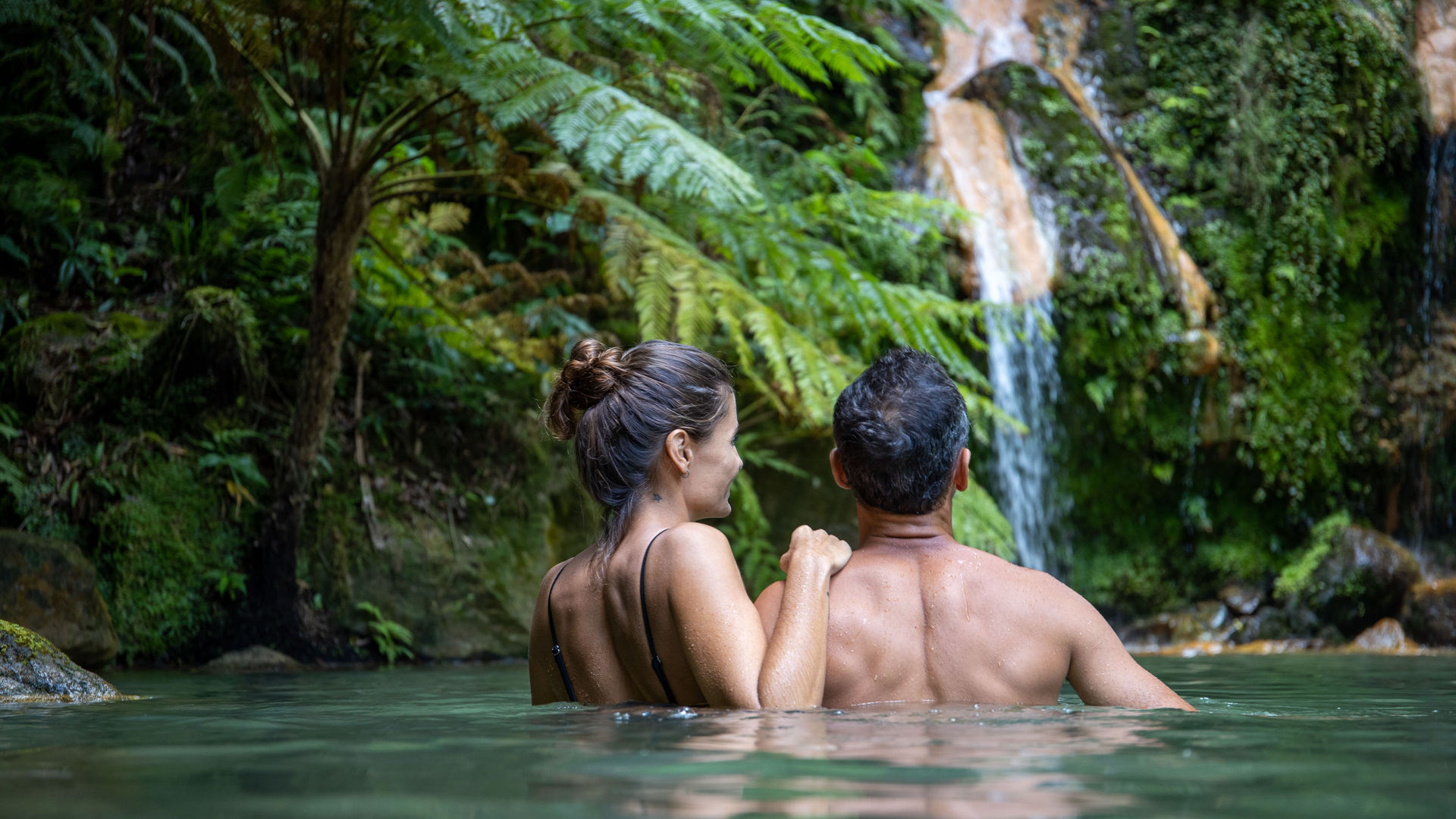 Caldeira Velha Hot Springs in Ribeira Grande, São Miguel Island, The Azores