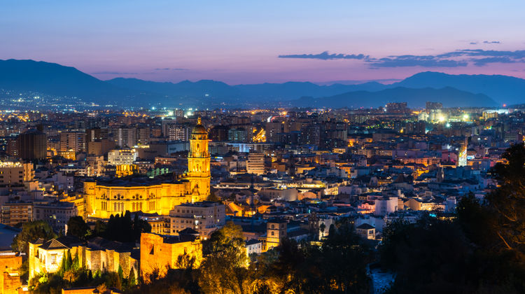 Malaga's Skyline at Night – A Breathtaking Cityscape