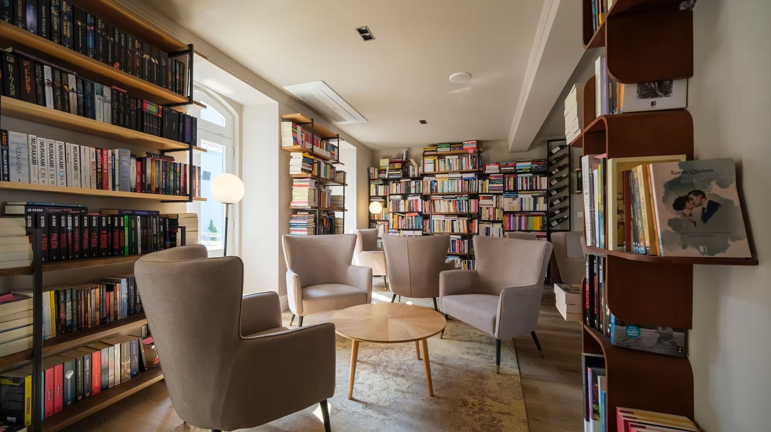 Library at Azores Book Hotel, Terceira Island